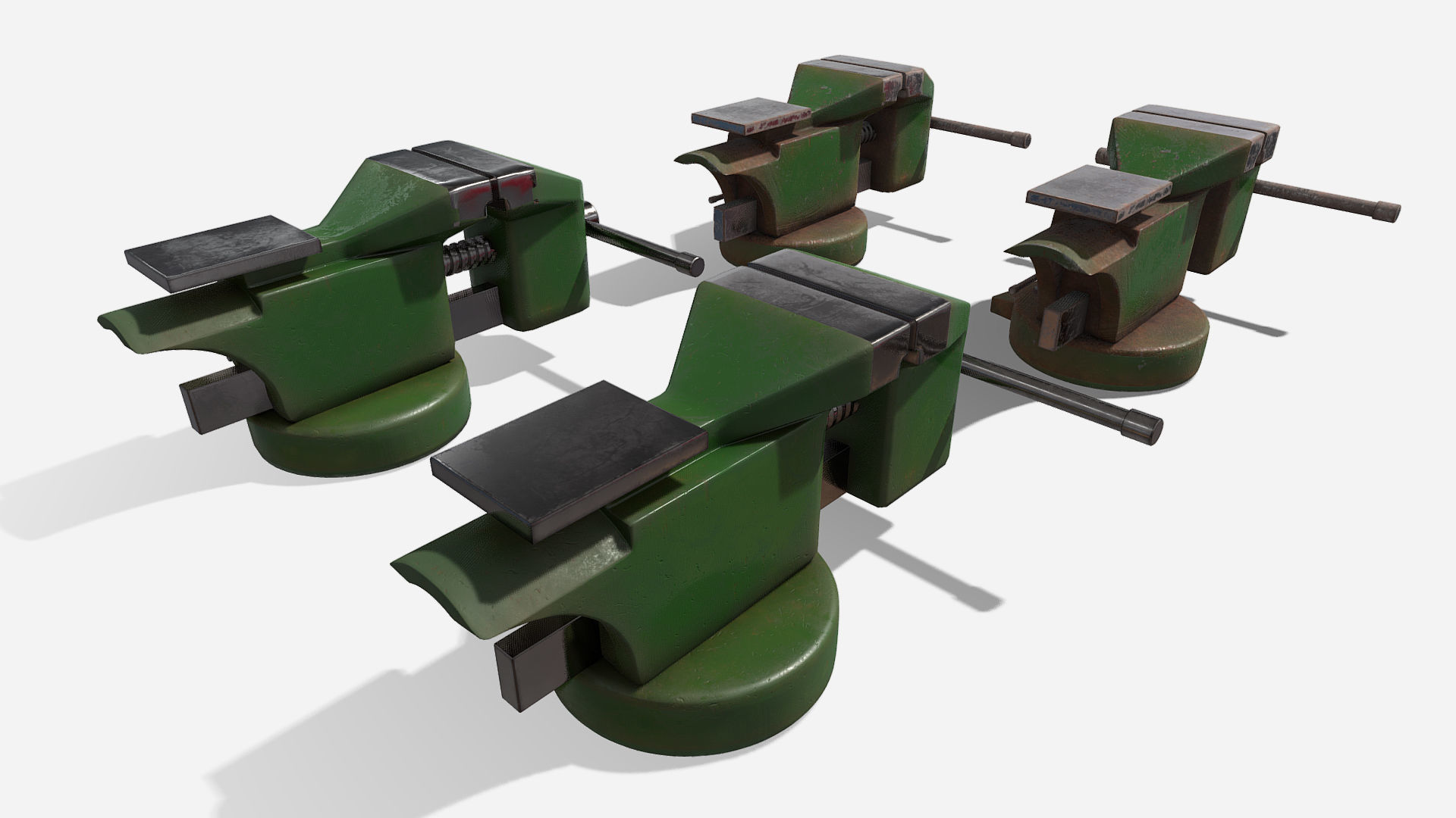 Hand Vice Low-poly 3D model_2