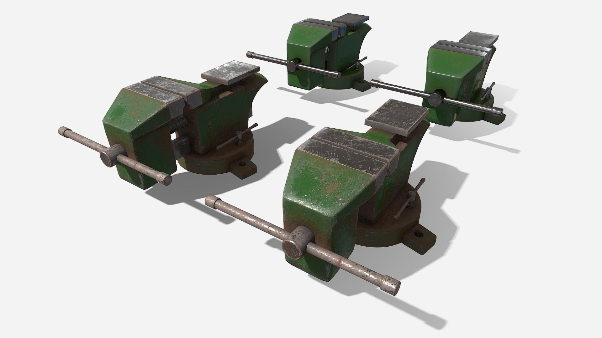 Hand Vice Low-poly 3D model_1