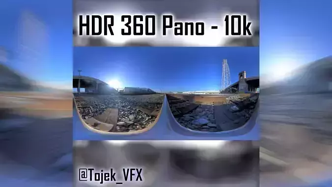 HDR 360 Panorama 1st Street Viaduct DTLA 41 side of bridge