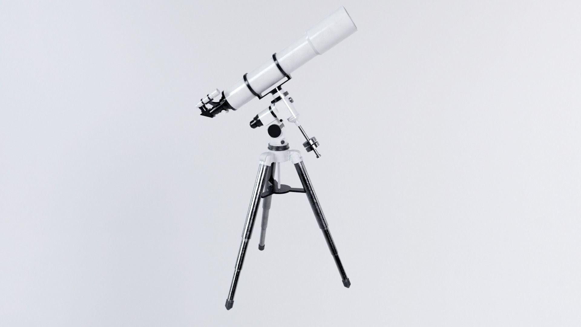 modern Telescope Low-poly 3D model_1