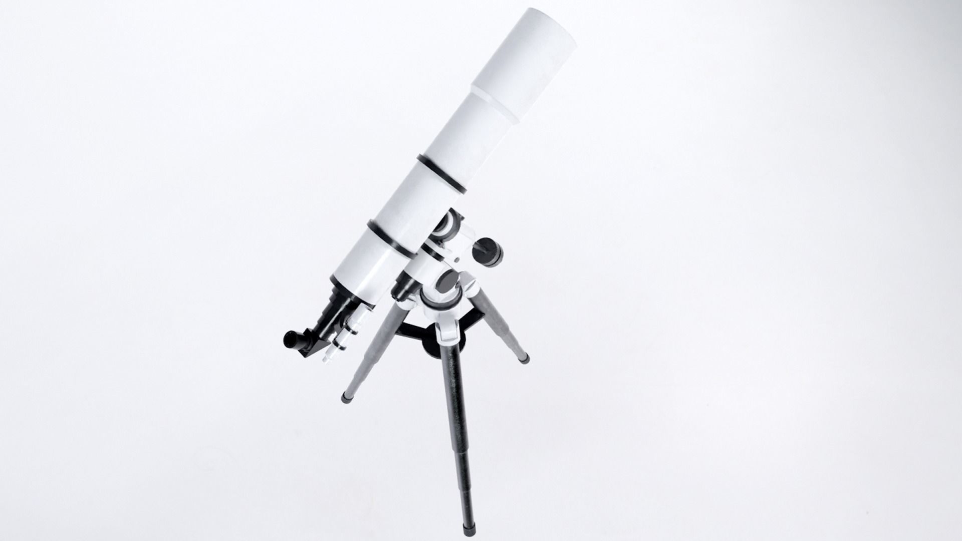 modern Telescope Low-poly 3D model_3