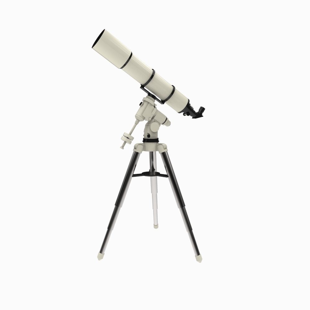 modern Telescope Low-poly 3D model_6
