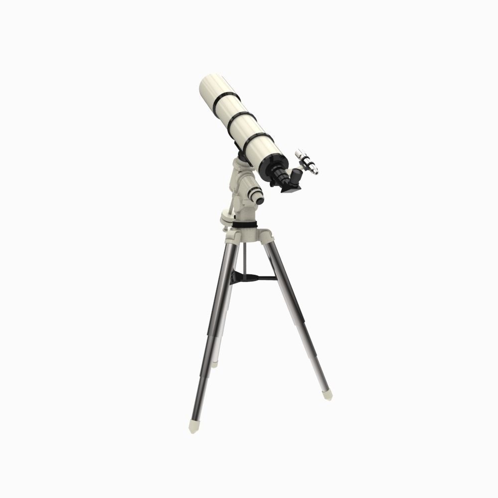 modern Telescope Low-poly 3D model_4