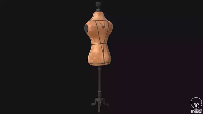 Mannequin PBR Game Ready wooden