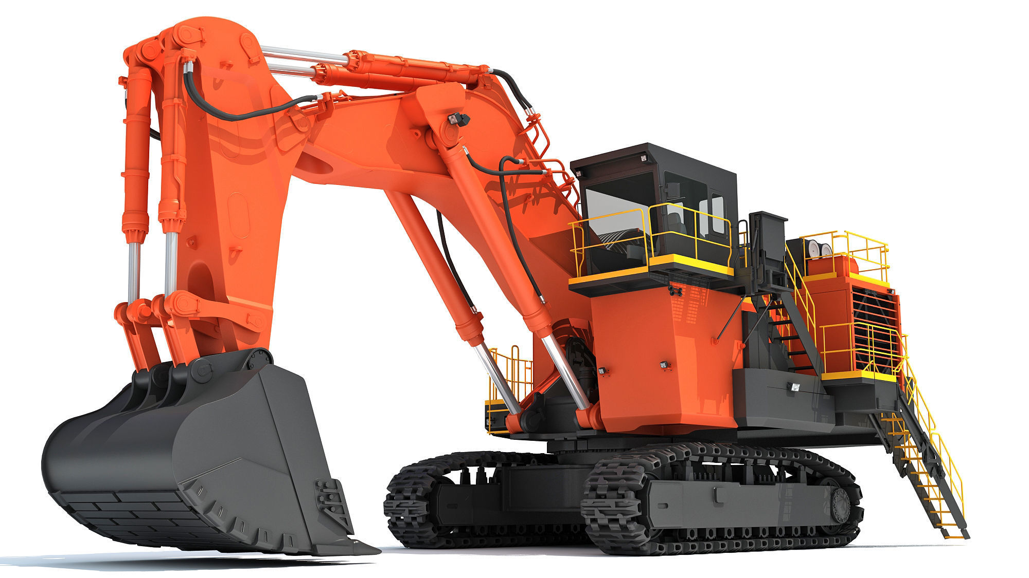 Mining Excavator Shovel 3D model_14