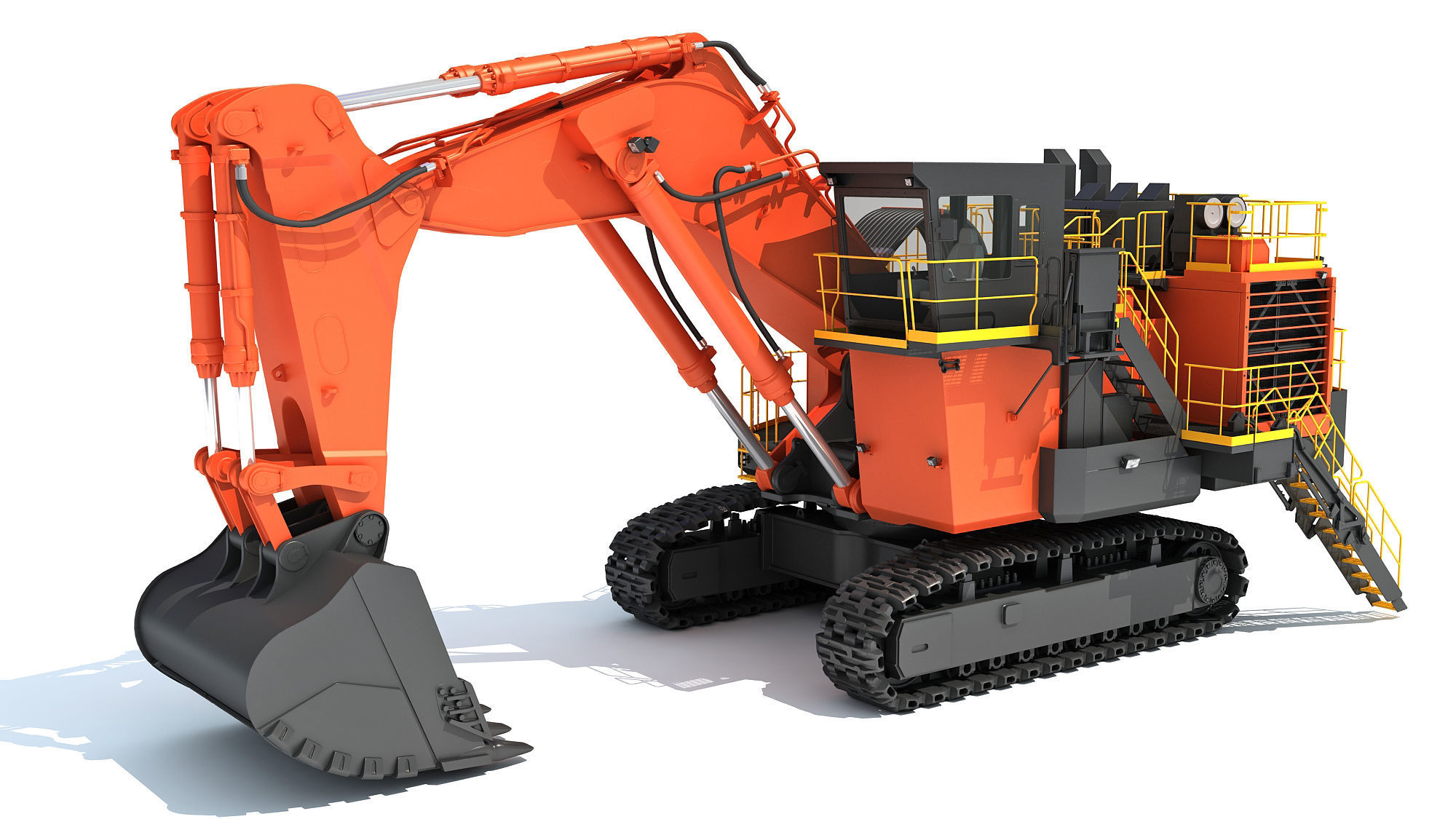 Mining Excavator Shovel 3D model_10