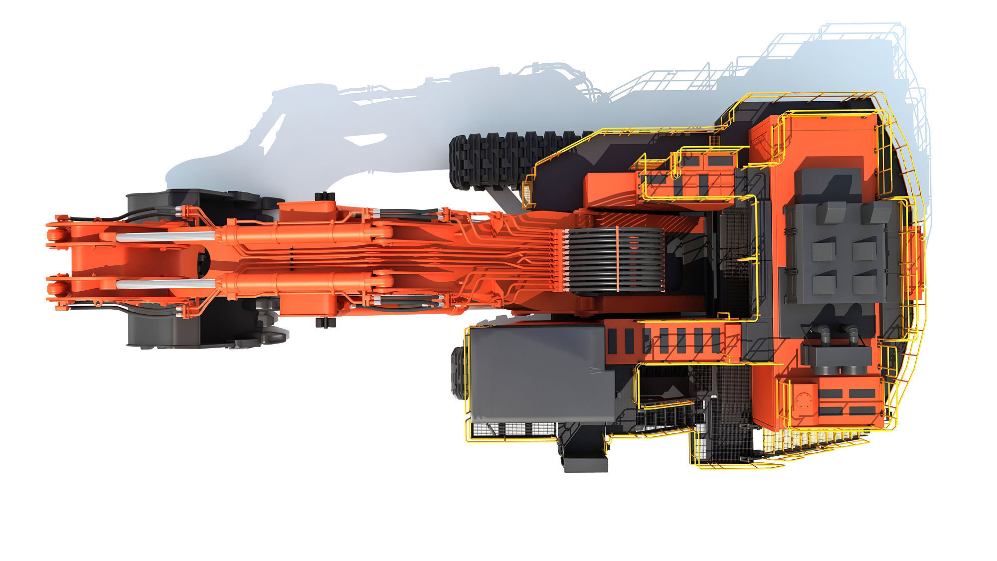 Mining Excavator Shovel 3D model_8
