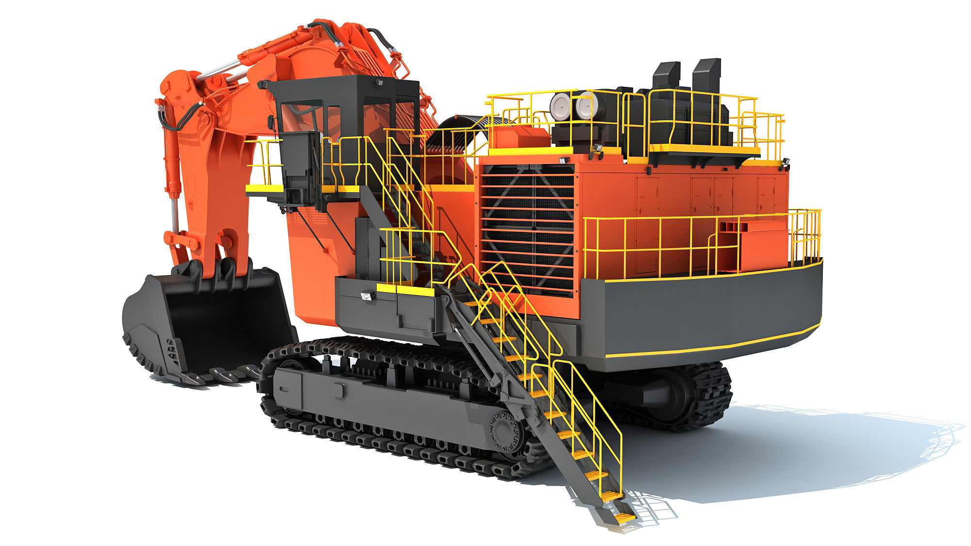 Mining Excavator Shovel 3D model_3