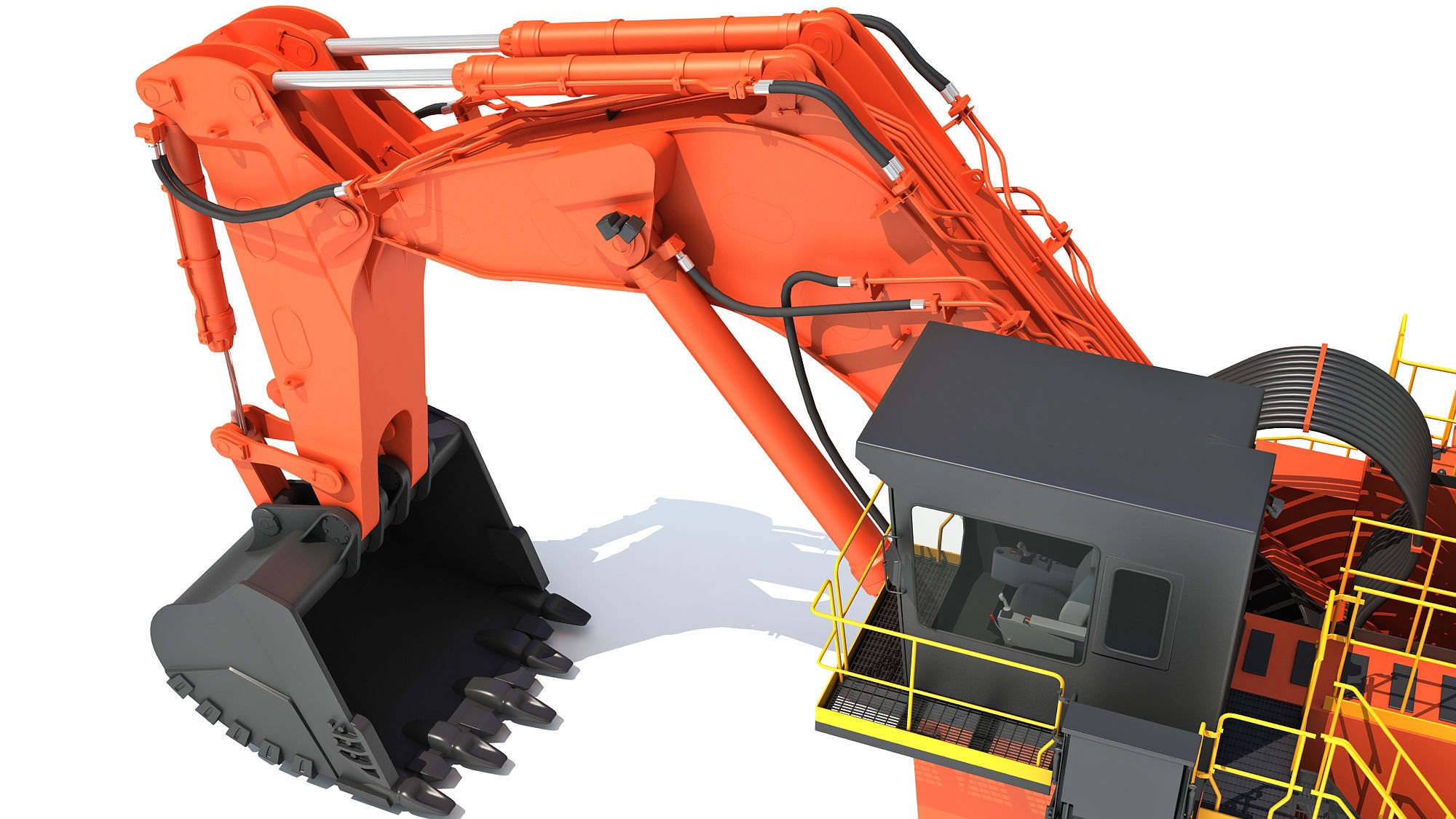 Mining Excavator Shovel 3D model_18