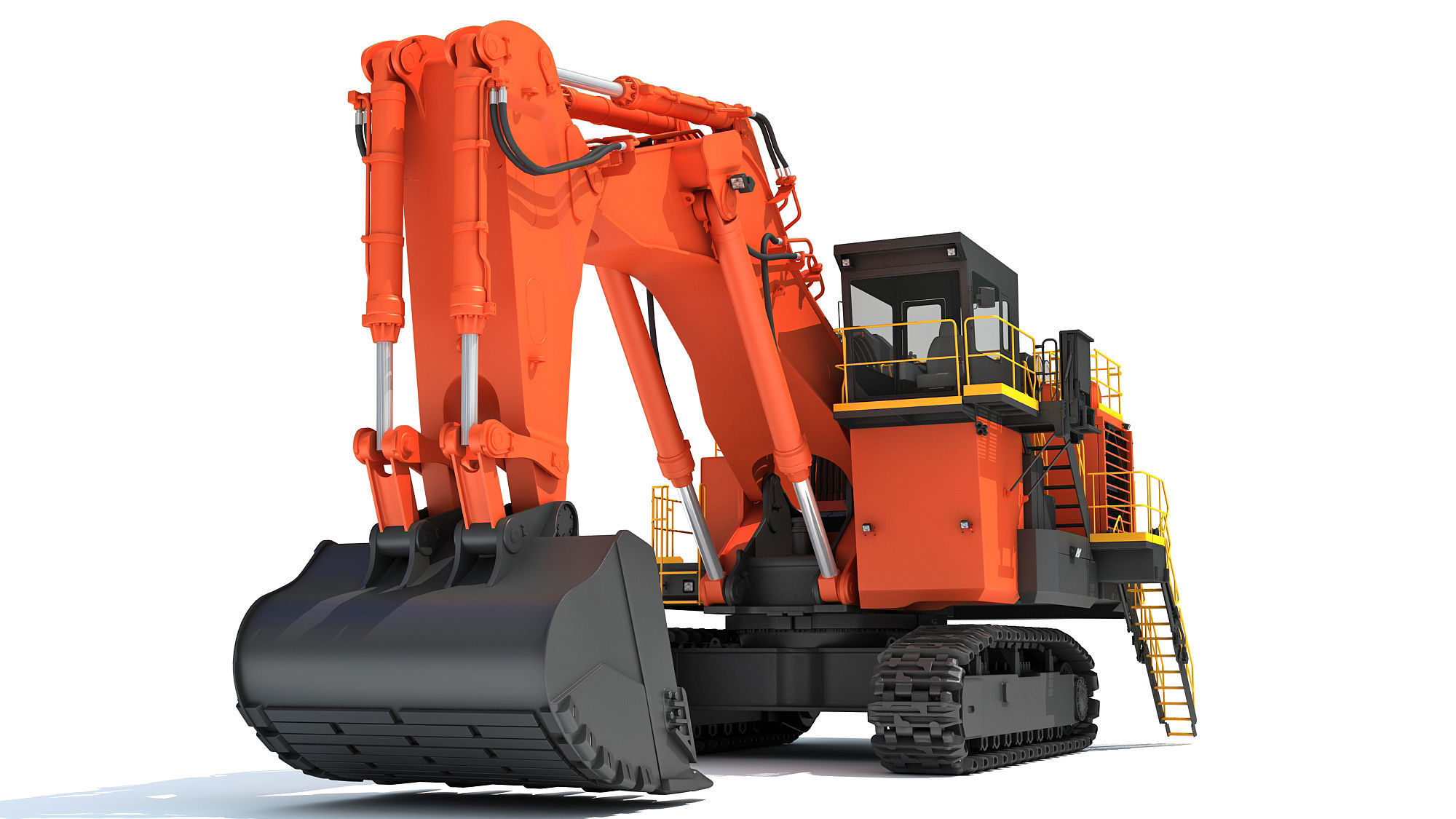 Mining Excavator Shovel 3D model_13
