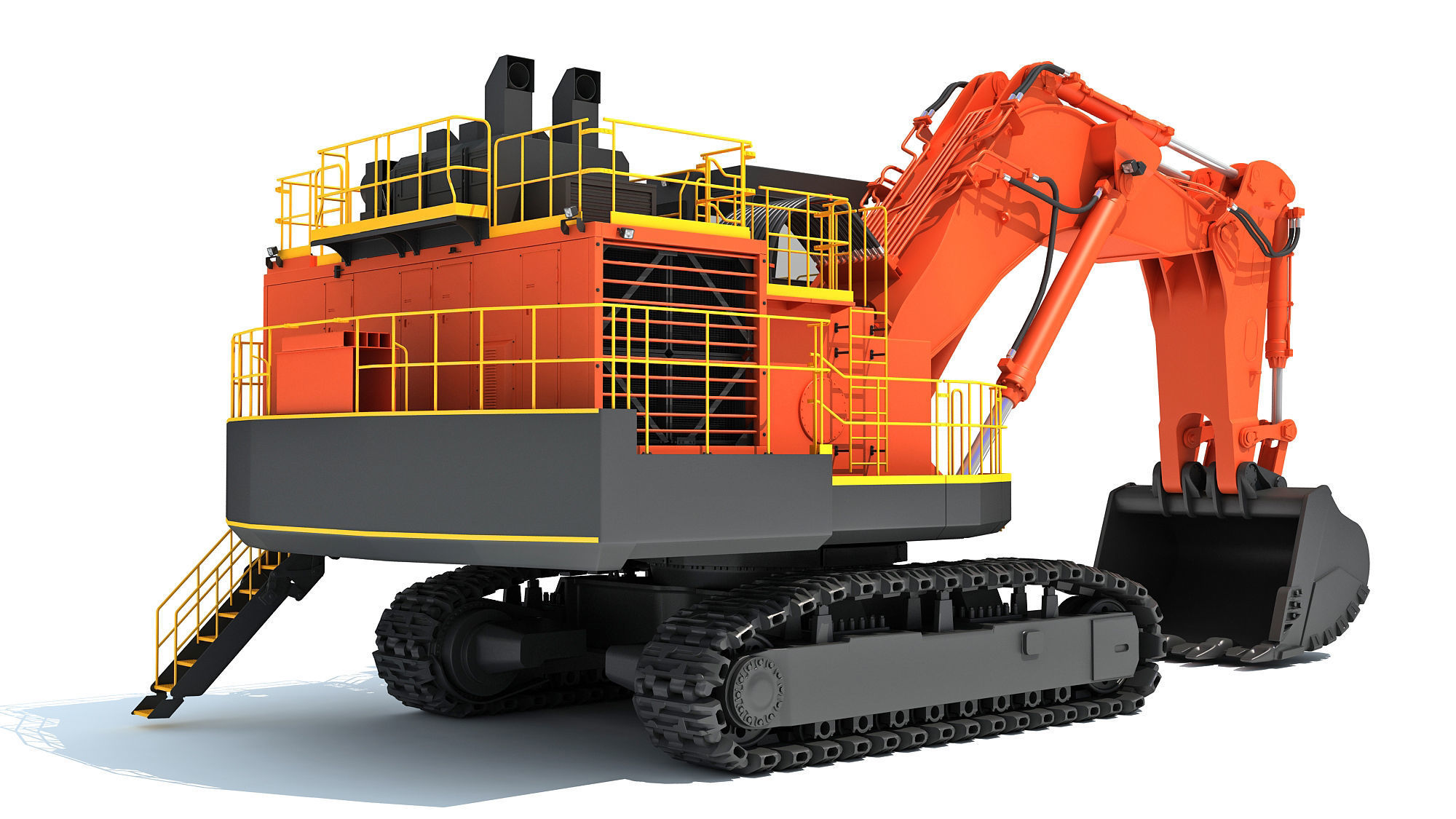 Mining Excavator Shovel 3D model_5