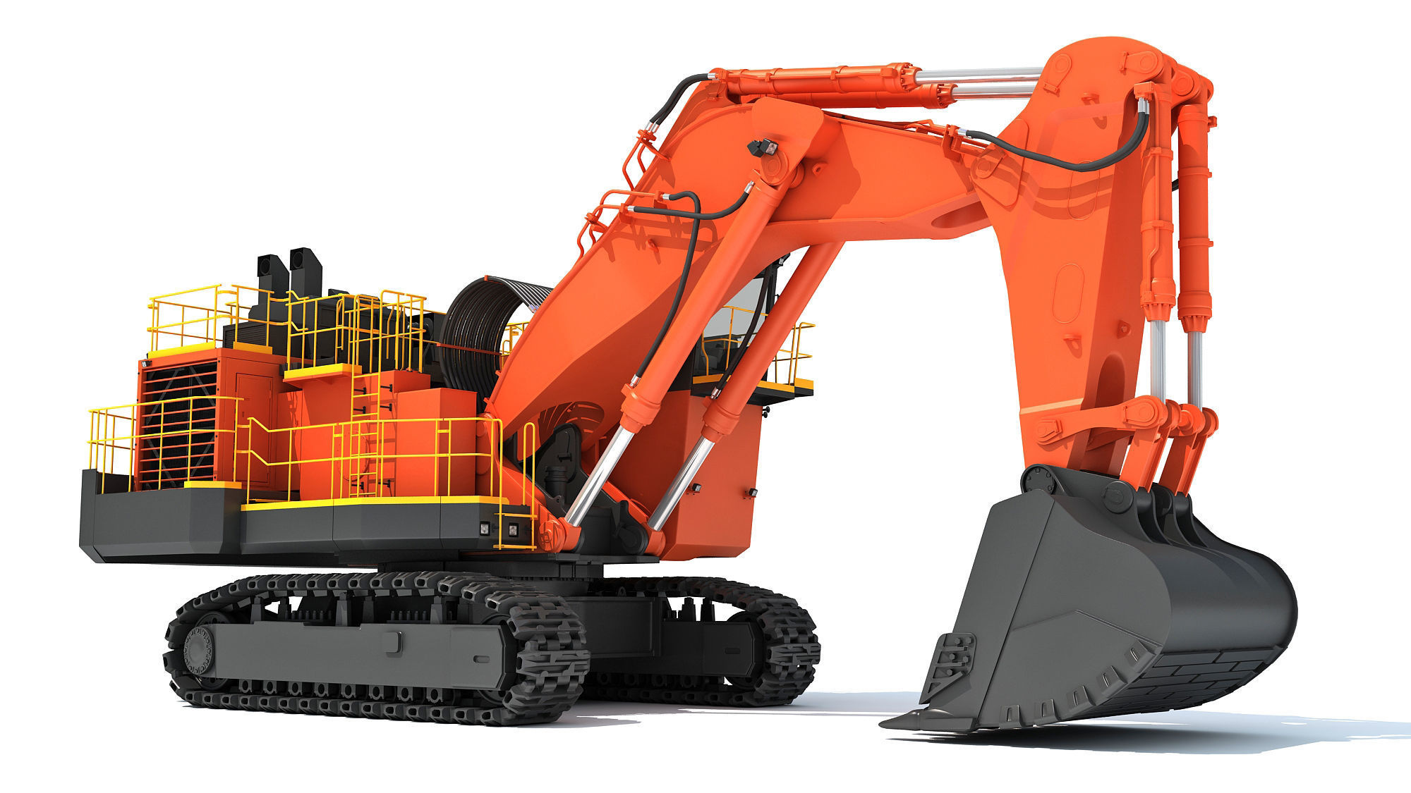 Mining Excavator Shovel 3D model_11