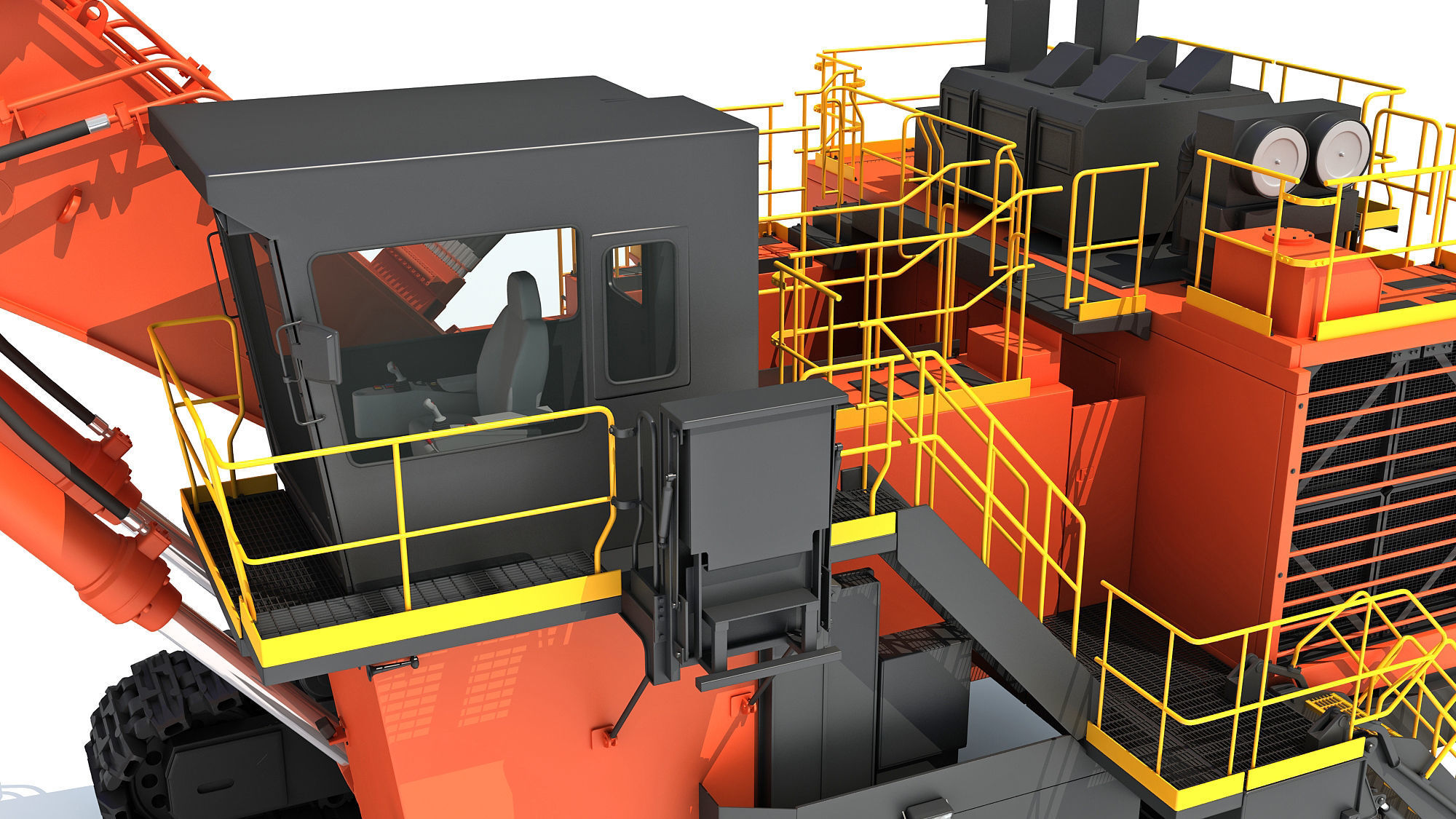Mining Excavator Shovel 3D model_15
