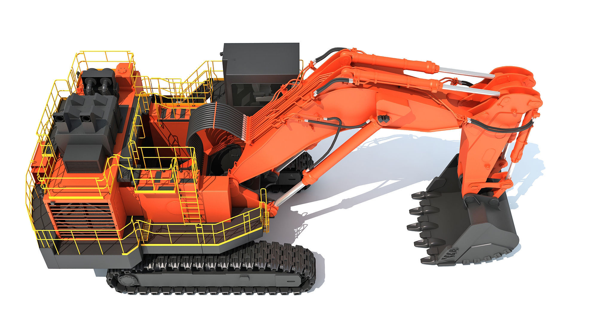 Mining Excavator Shovel 3D model_7