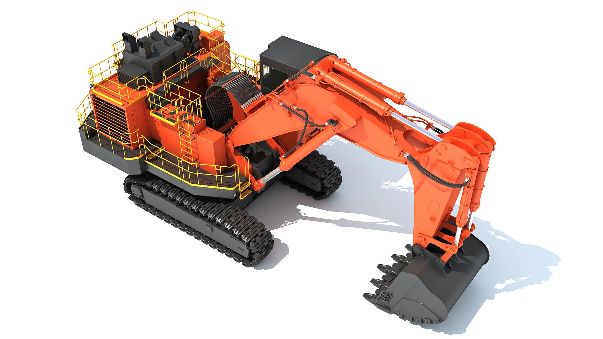 Mining Excavator Shovel 3D model_12