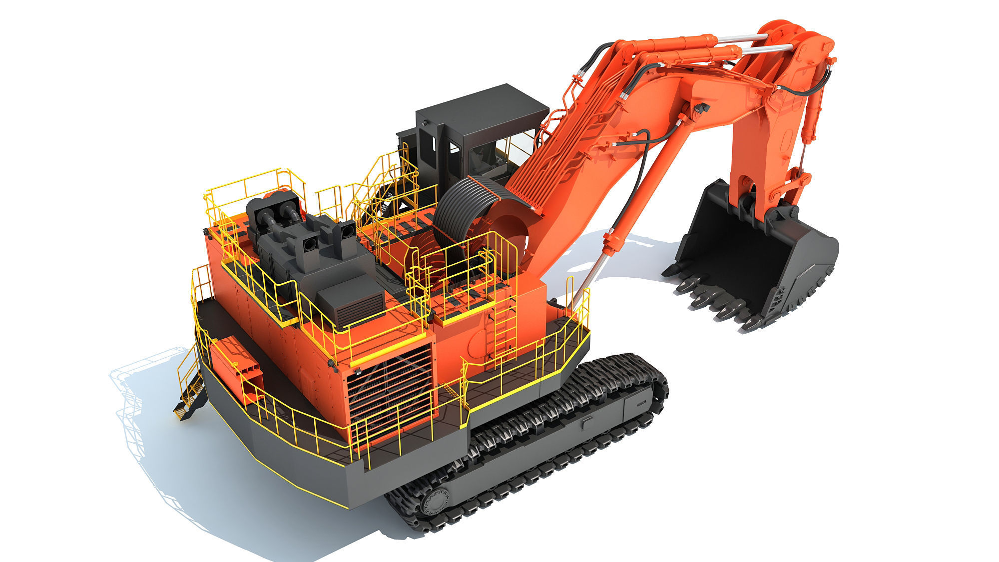 Mining Excavator Shovel 3D model_6