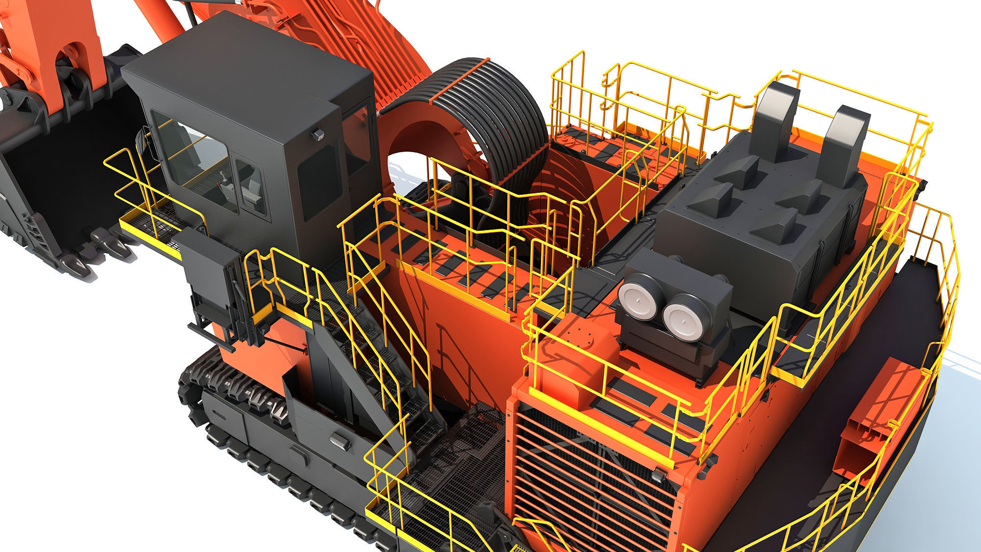 Mining Excavator Shovel 3D model_17