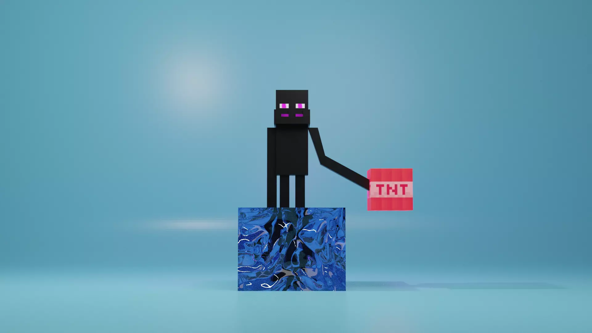 Enderman in water Free 3D model