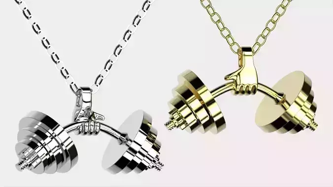 Pendant dumbbell 3D print model