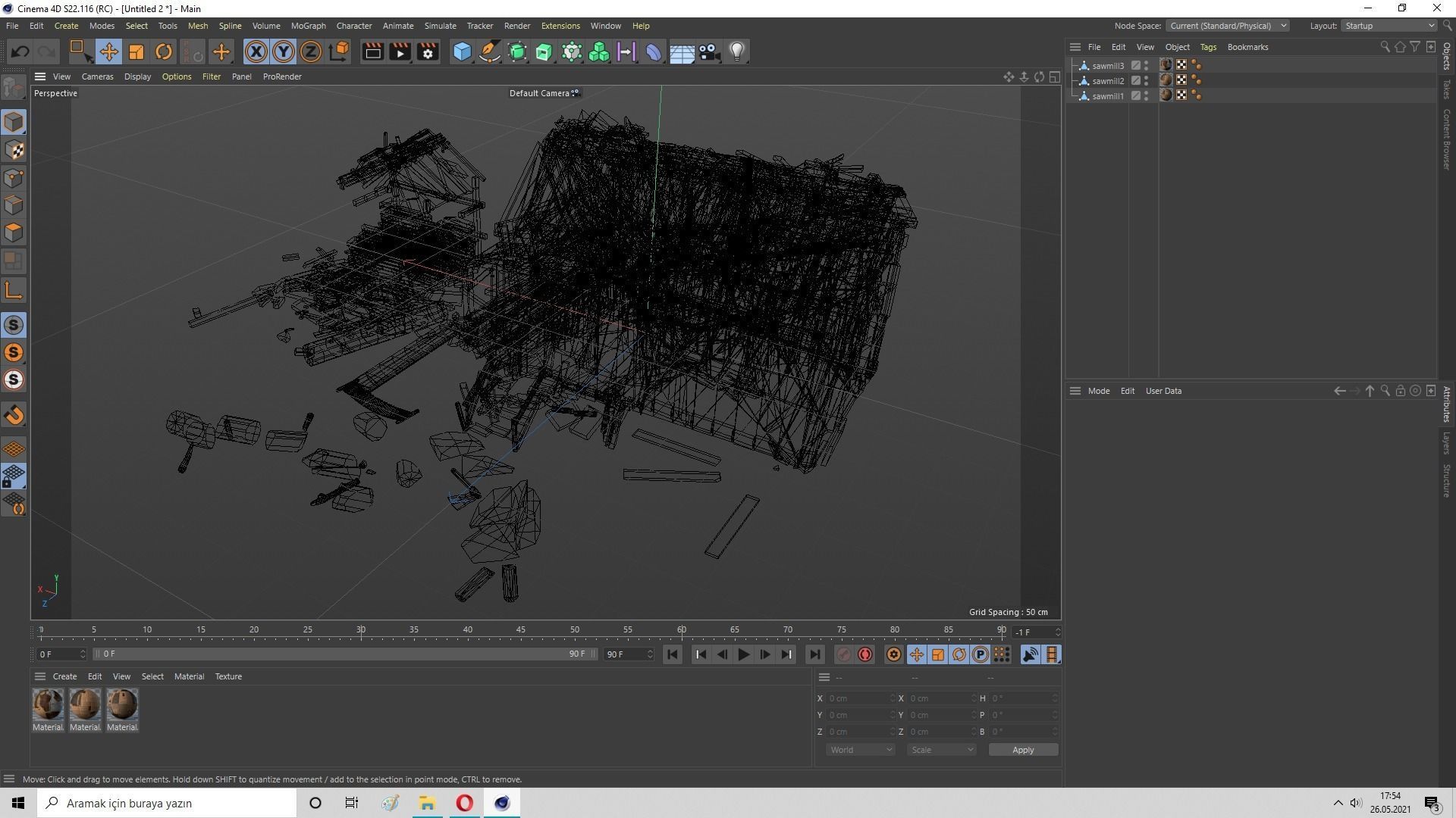  Sawmill Level 1  Low-poly 3D model_9