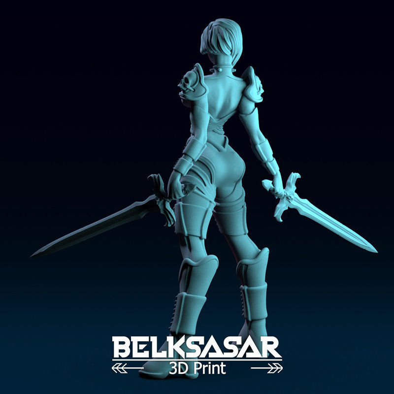 Female Guardian Vampire Normal and Nude 3D print model_9