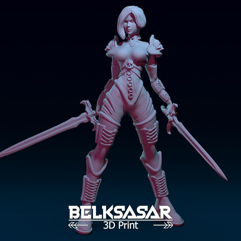 Female Guardian Vampire Normal and Nude 3D print model_3