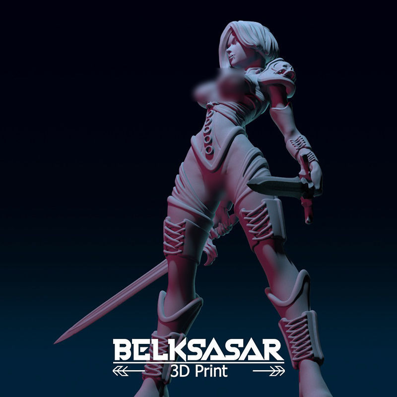 Female Guardian Vampire Normal and Nude 3D print model_37