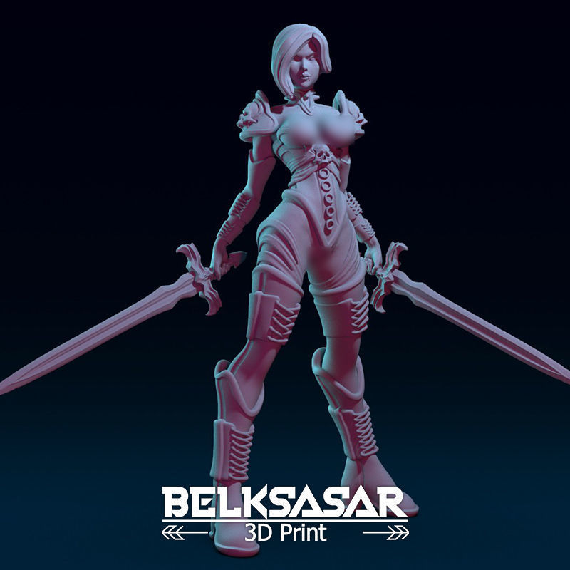 Female Guardian Vampire Normal and Nude 3D print model_1