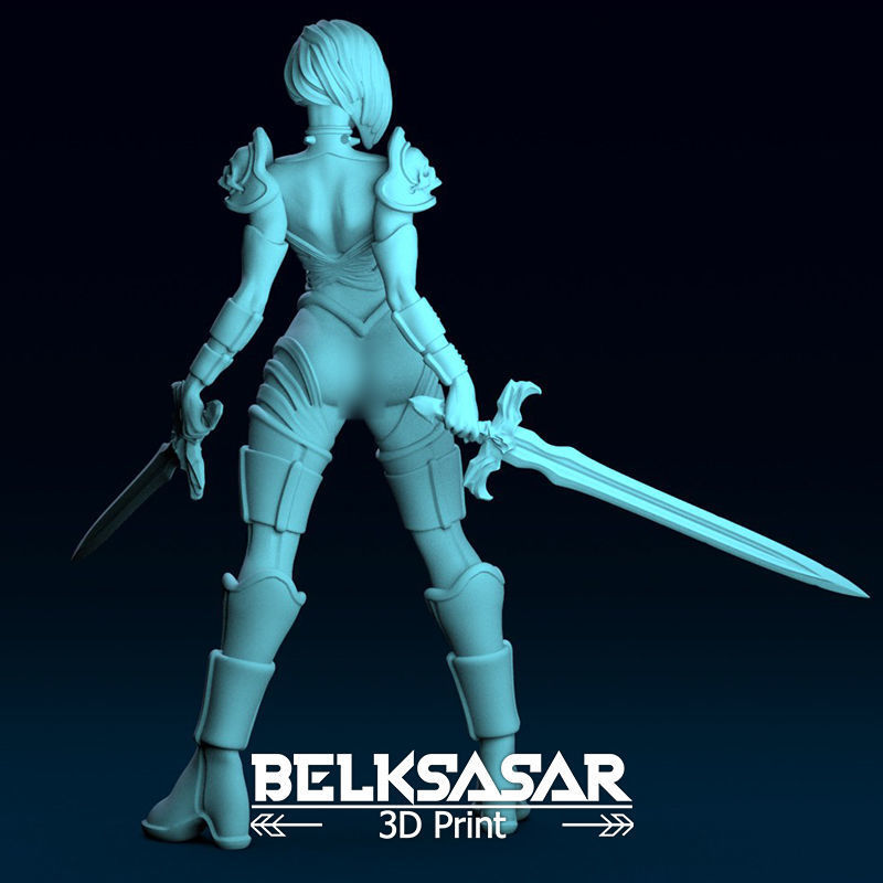 Female Guardian Vampire Normal and Nude 3D print model_11
