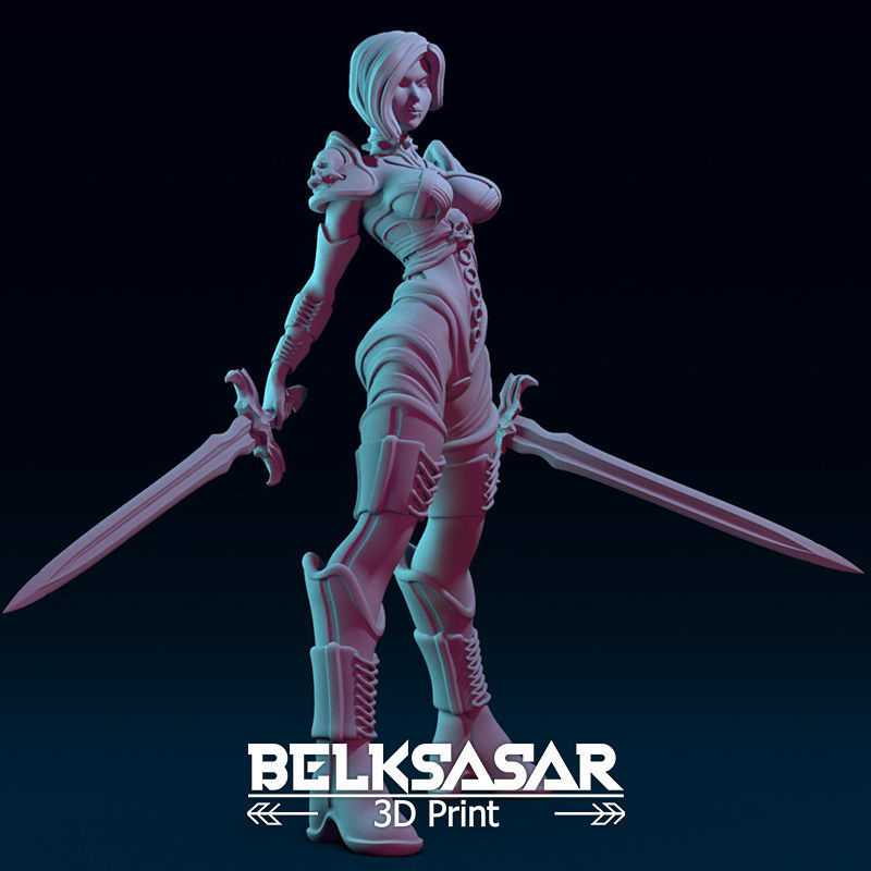 Female Guardian Vampire Normal and Nude 3D print model_16