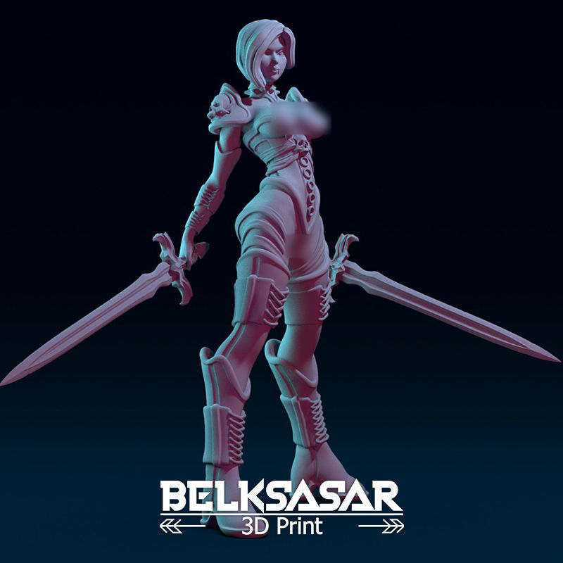 Female Guardian Vampire Normal and Nude 3D print model_17