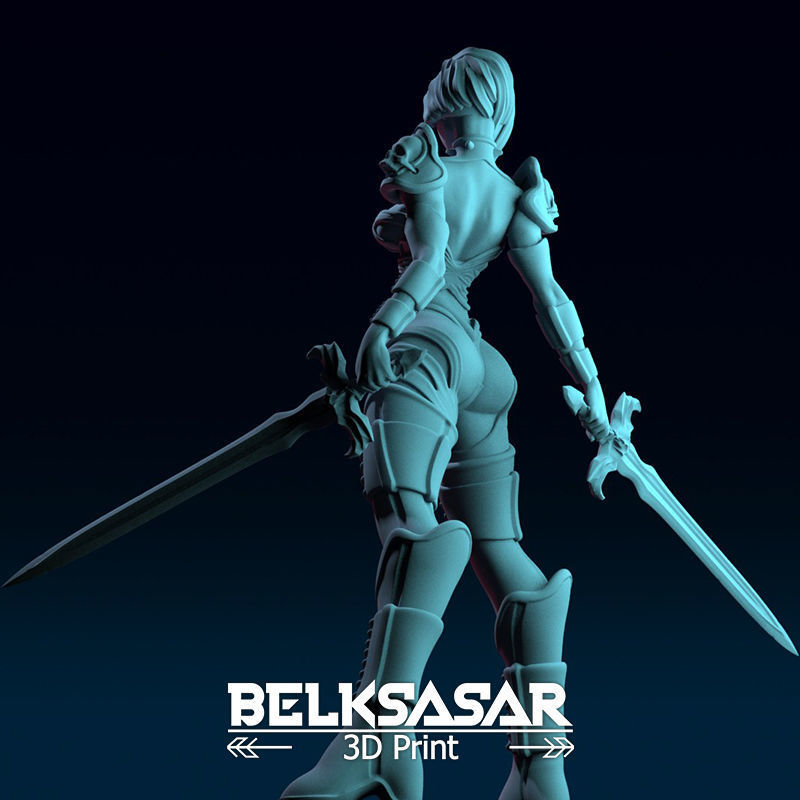 Female Guardian Vampire Normal and Nude 3D print model_40