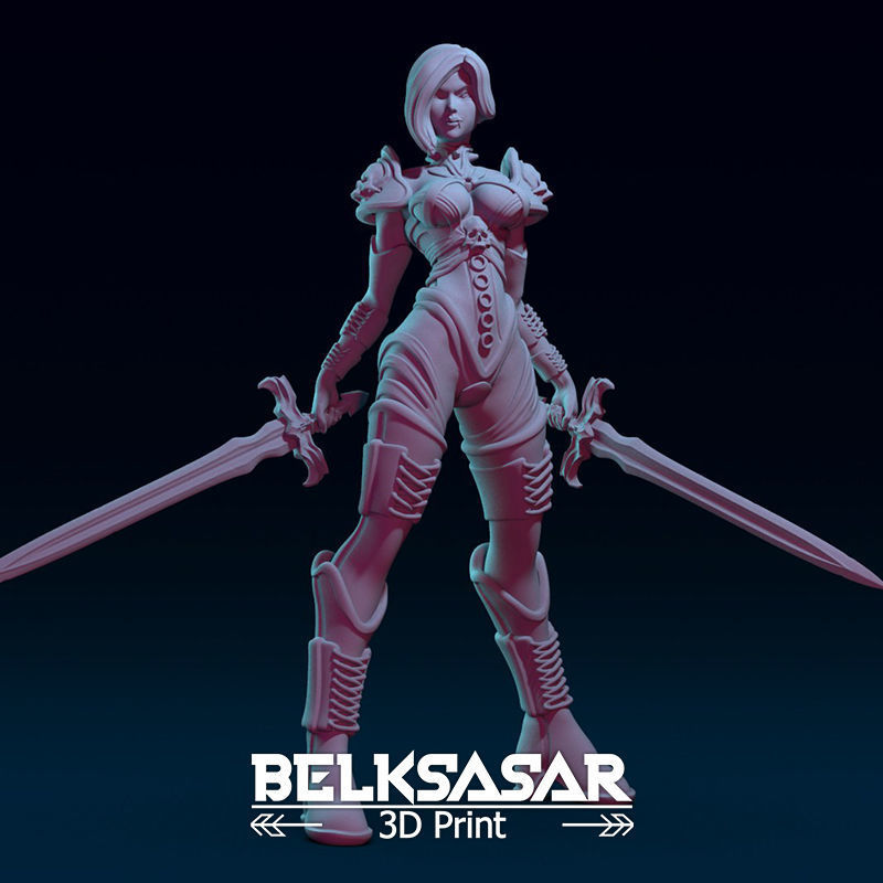 Female Guardian Vampire Normal and Nude 3D print model_2