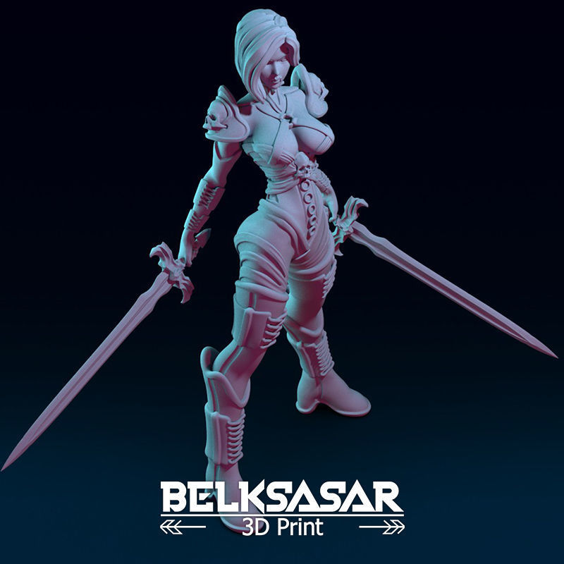 Female Guardian Vampire Normal and Nude 3D print model_32