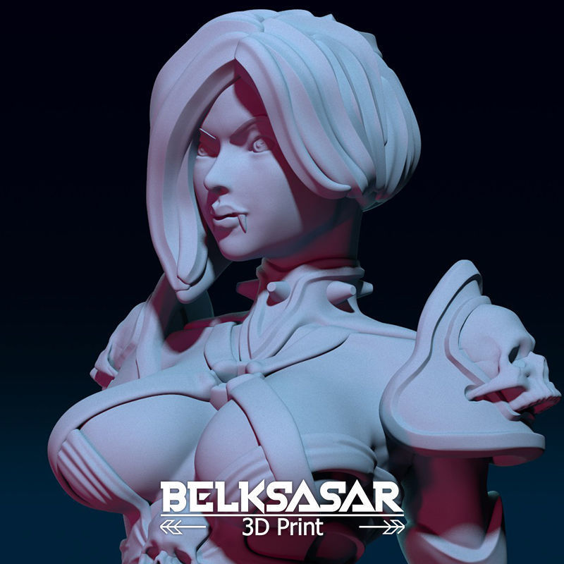 Female Guardian Vampire Normal and Nude 3D print model_28