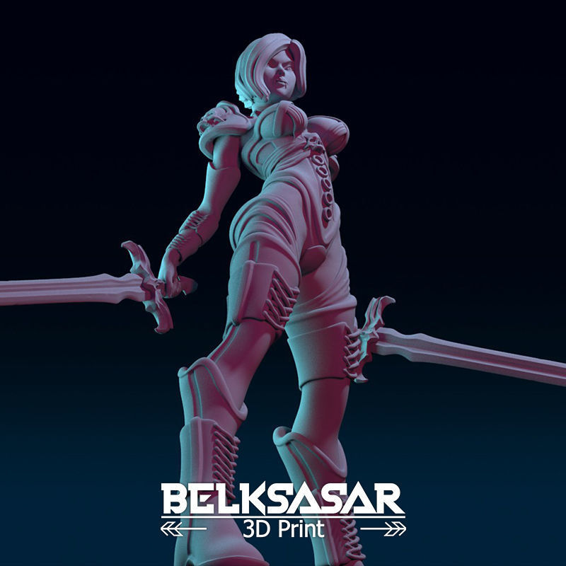 Female Guardian Vampire Normal and Nude 3D print model_36