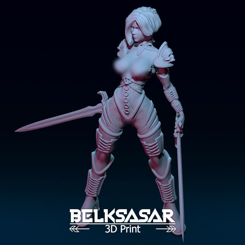 Female Guardian Vampire Normal and Nude 3D print model_31