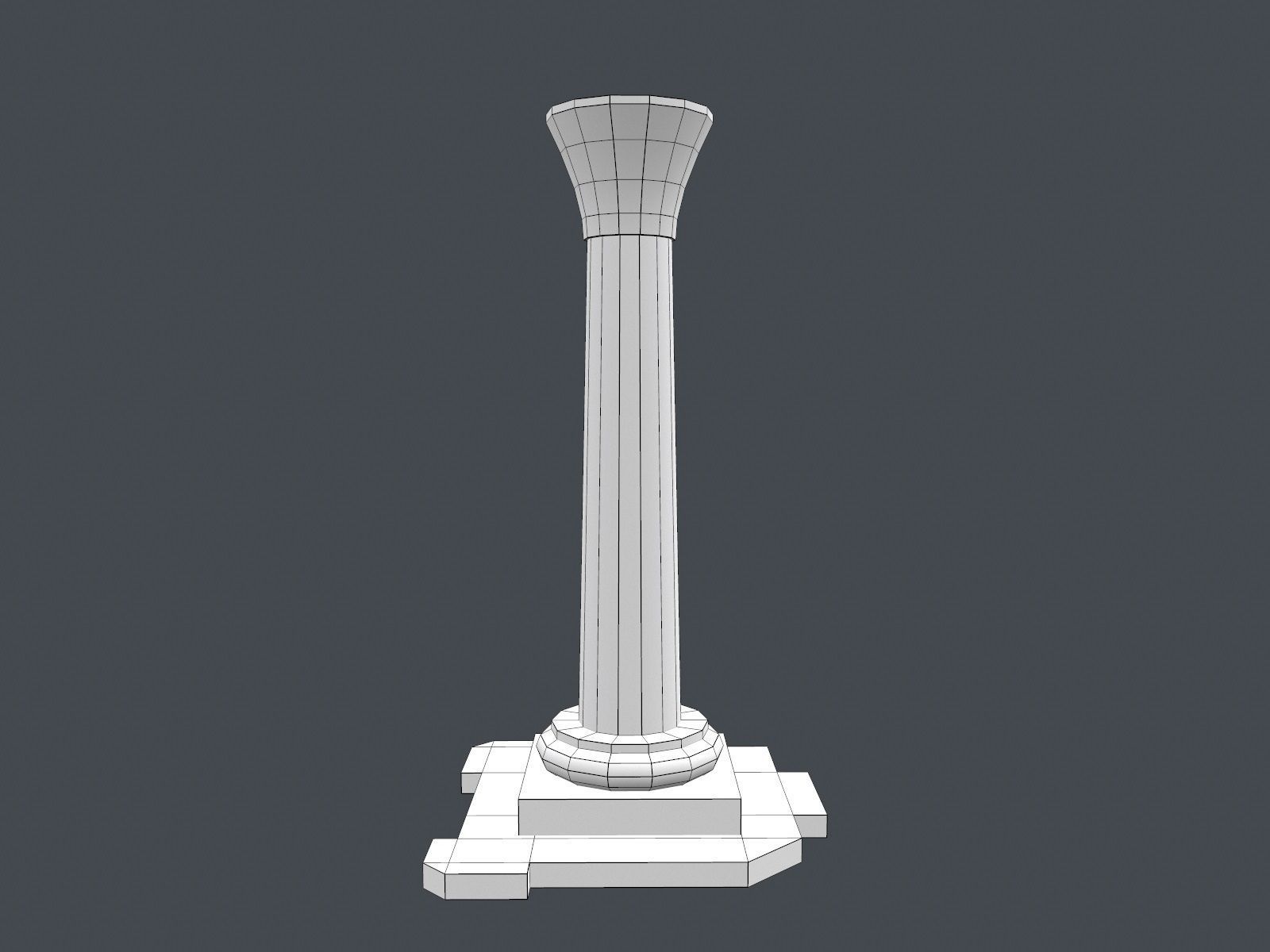 Low Poly Egypt Pillar Low-poly 3D model_9