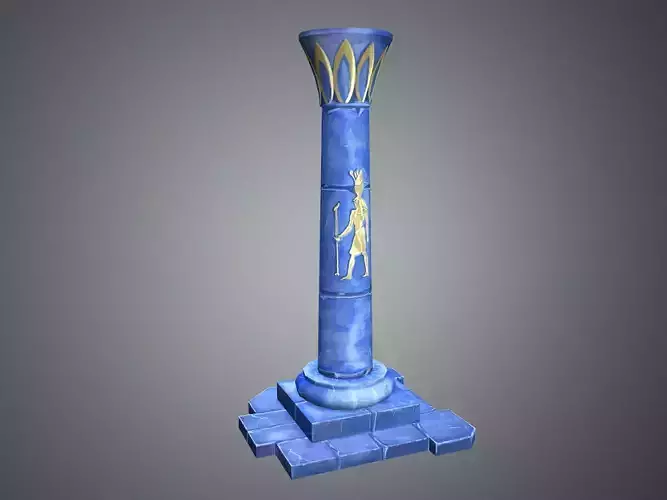 Low Poly Egypt Pillar