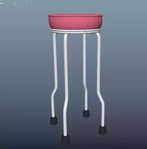 Stool 3d model for kitchen interior