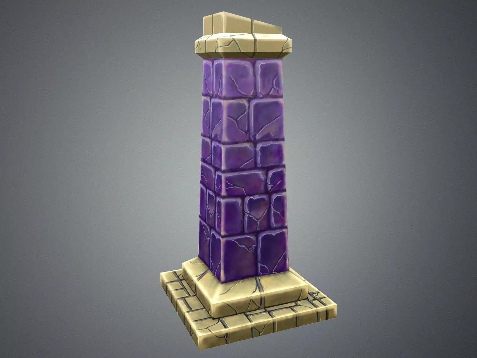 Low Poly Stylize Pillar Low-poly 3D model