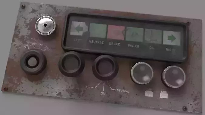 Old Dashboard of construction roller 02