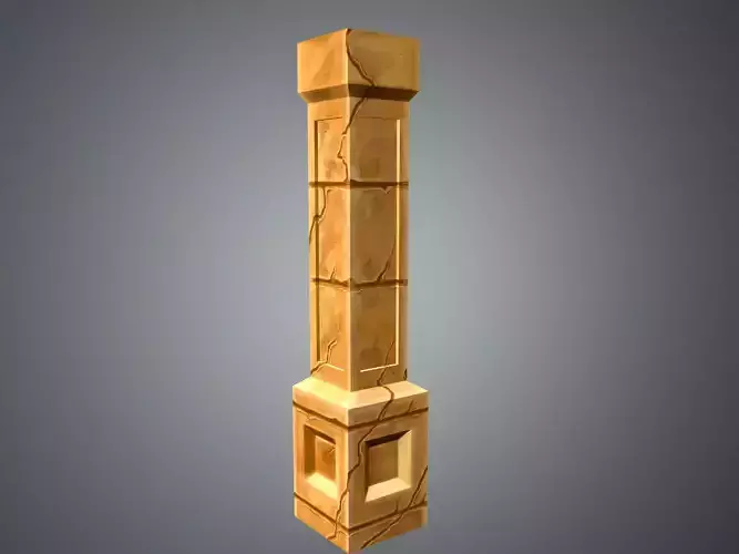 Low Poly Sand Pillar Free low-poly 3D model
