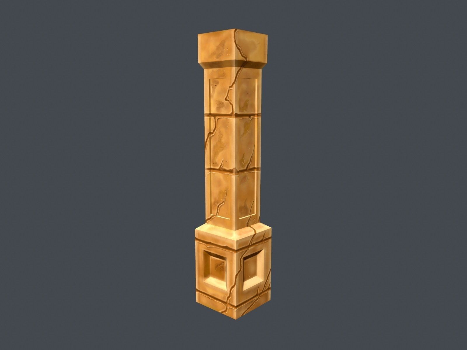 Low Poly Sand Pillar Free low-poly 3D model_1