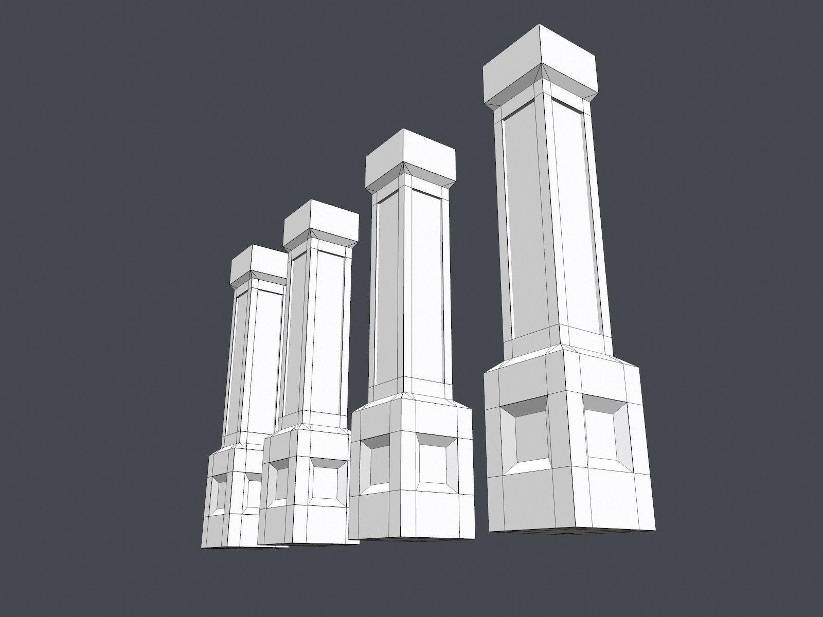 Low Poly Sand Pillar Free low-poly 3D model_8