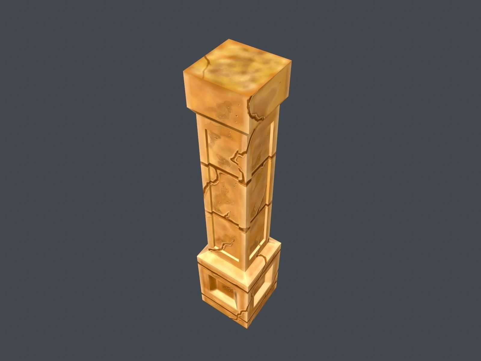 Low Poly Sand Pillar Free low-poly 3D model_2