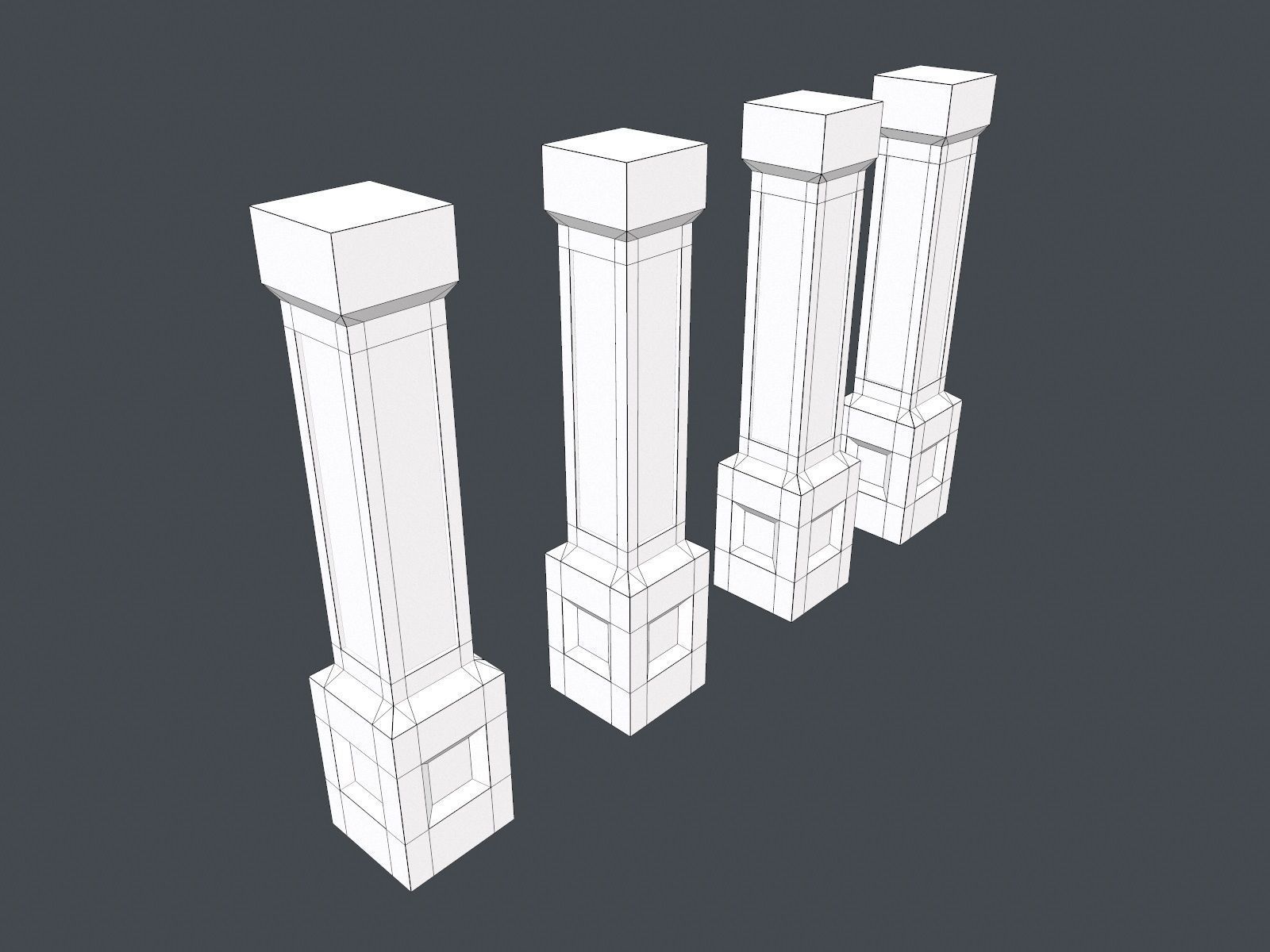 Low Poly Sand Pillar Free low-poly 3D model_6