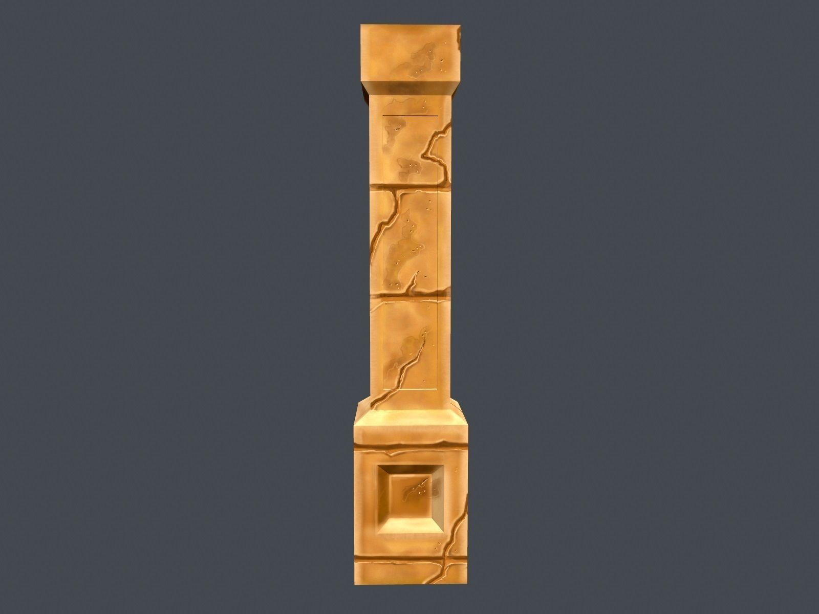 Low Poly Sand Pillar Free low-poly 3D model_3