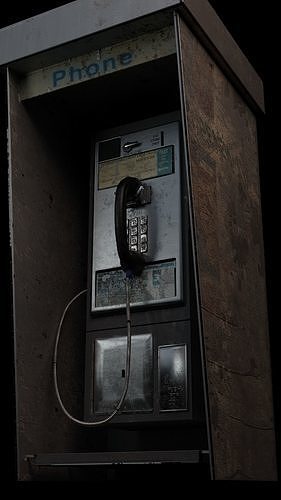 Public Phone  Low-poly 3D model