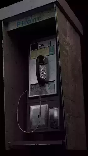 Public Phone  Low-poly 3D model
